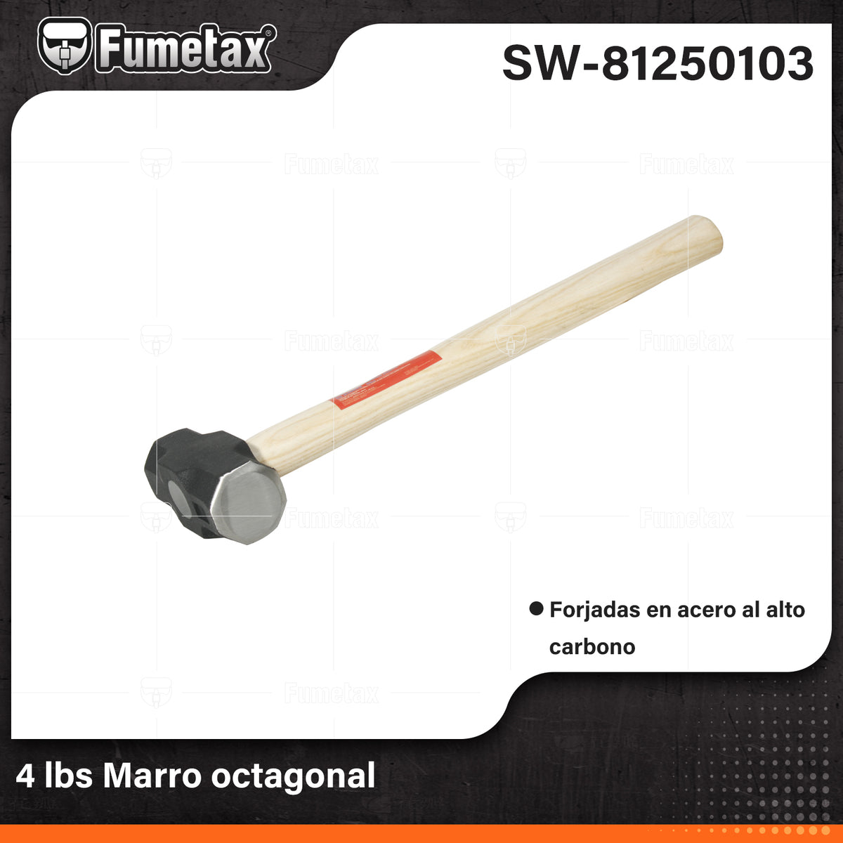 SW-81250103-(Caja master 1 CTN=24 SKU)-(MOQ 1 SKU)-Marro octagonal
Cabeza forjada en acero con caras maquinadas