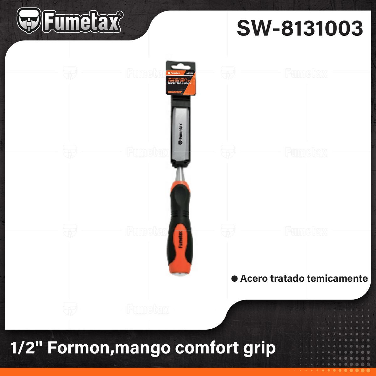SW-8131003-(Caja master 1 CTN=100 SKU)-(MOQ 10 SKU)-Formón,mango Comfort Grip
Mango ergonómico antiderrapante