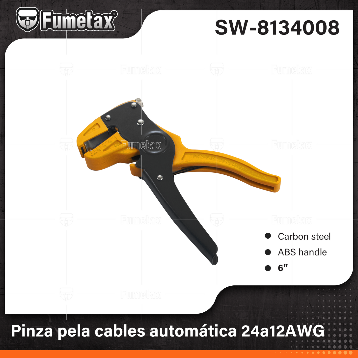 SW-8134008-(Caja master 1 CTN=50 SKU)-(MOQ 1 SKU)-Pinza pela cables automática
Cuchillas de acero al carbono