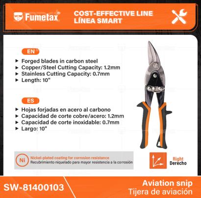 SW-81400103-(Caja master 1 CTN=40 SKU)-(MOQ 1 SKU)-Corte derecho
Hojas forjadas en acero al carbono