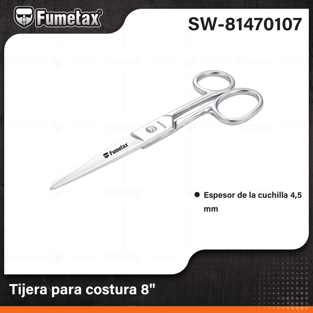 SW-81470107-(Caja master 1 CTN=180 SKU)-(MOQ 10 SKU)-Tijera para costura
Forjada en acero inoxidable