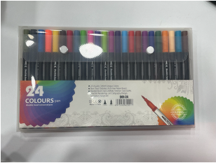 001-24(Caja-60)ROTULADOR DOBLE PUNTA 24 COLORES EN ESTUCHE
