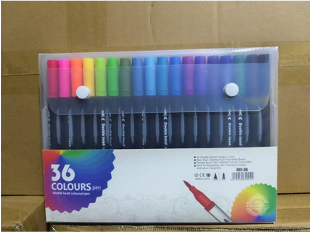 001-36(Caja-40)ROTULADOR DOBLE PUNTA 36 COLORES EN ESTUCHE
