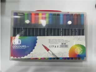 001-60(Caja-24)ROTULADOR DOBLE PUNTA 60 COLORES EN ESTUCHE