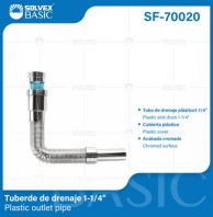 SF-70020 (Caja master 100)(MOQ 1 pz=1 bolsa) Juego de desague para fregadero 1-1/2 Drain set