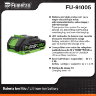 FU-91005 (Caja master 24)(MOQ  1 pz=1 caja) Batetia ion litio / lithium-ion battery
