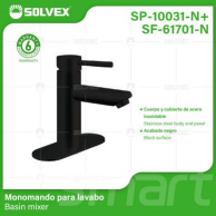 SP-10031-N+SF-61701-N (Caja master 10)(MOQ 1 pz=1 caja) Monomando para lavabo (Copia)