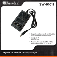 SW-91011 (Caja master 36)(MOQ  1 pz=1 caja) Cargador de baterias /Battery charger