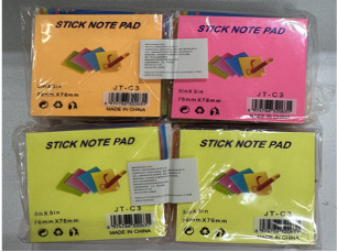 3X3-NEON(Caja-600)NOTA DE POSTICK PASTELNEON 100 HOJAS