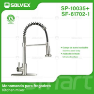 SP-10035+SF-61702-1 (Caja master 6)(MOQ 1 pz=1 caja) Monomando para fregadero (Copia)
