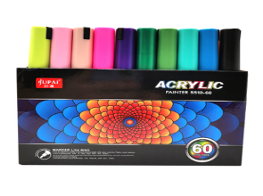 5510-60(Caja-16)PLUMON ACRÍLICO TIPO POSCA 60 COLORES