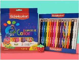 7001(Caja-48)LAPICES DE COLORES ADEKOLOR
12+3 PIEZAS