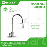 SP-10036+SF-61702-1 (Caja master 6)(MOQ 1 pz=1 caja) Monomando para fregadero (Copia)