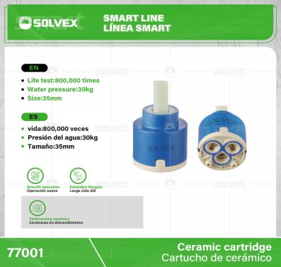 77001-(Caja master 1 CTN=100 SKU)-(MOQ 25 SKU)-Cartucho de cerámico
Cartucho de doble sellado