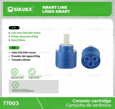 77003-(Caja master 1 CTN=100 SKU)-(MOQ 25 SKU)-Cartucho de cerámico
Cartucho de sellado sencillo