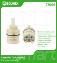 77006 (Caja master 100)(MOQ 1 pz=1 blíster) Cartucho De Cerámico Ceramic cartridge