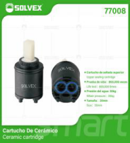 77008 (Caja master 100)(MOQ 1 pz=1 blíster) Cartucho De Cerámico Ceramic cartridge