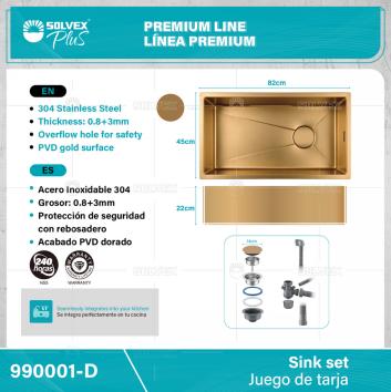 990001-D-(Caja master 1 CTN=1 SKU)-(MOQ 1 SKU)-Acero Inoxidable 304
Tamaño: 82*45*22cm