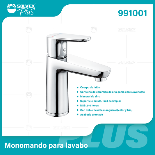 991001-(Caja master 1 CTN=5 SKU)-(MOQ 1 SKU)-Monomando para lavabo
Cuerpo de latón