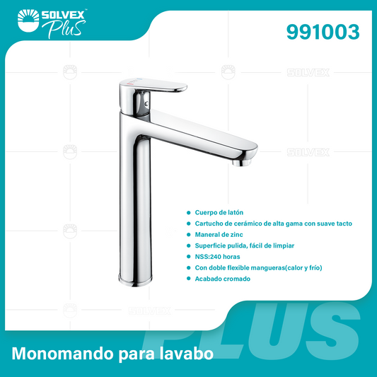 991003-(Caja master 1 CTN=5 SKU)-(MOQ 1 SKU)-Monomando para lavabo
Cuerpo de latón