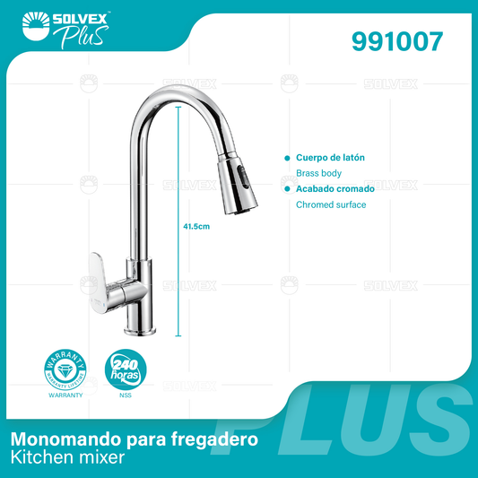 991007 (Caja master 5)(MOQ 1 pz=1 caja) Monomando para fregadero Kitchen mixer