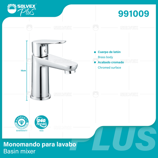 991009 (Caja master 5)(MOQ 1 pz=1 caja) Monomando para lavabo Basin mixer