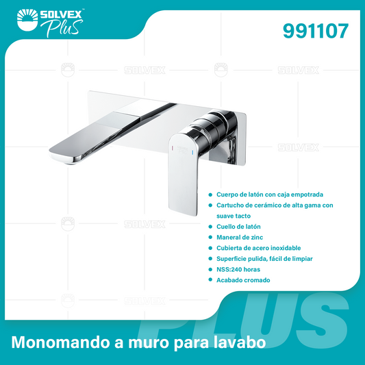 991107-(Caja master 1 CTN=6 SKU)-(MOQ 1 SKU)-Monomando a muro para lavabo
Cuerpo de latón con caja empotrada