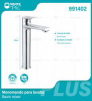 991402 (Caja master 5)(MOQ 1 pz=1 caja) Monomando para lavabo Basin mixer