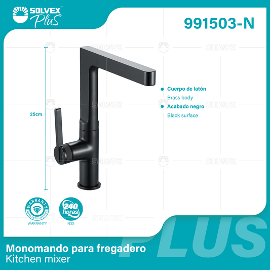 991503-N (Caja master 5)(MOQ 1 pz=1 caja) Monomando para fregaderoKitchen mixer