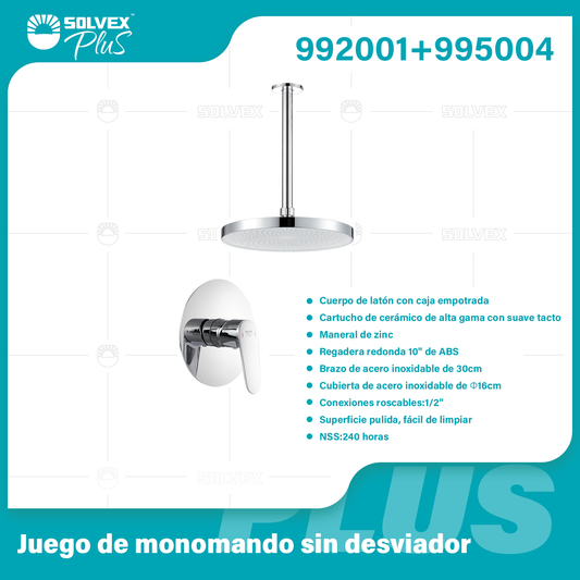 992001+995004-(Caja master 1 CTN=6 SKU)-(MOQ 1 SKU)-Juego de monomando sin desviador
Cuerpo de latón con caja empotrada