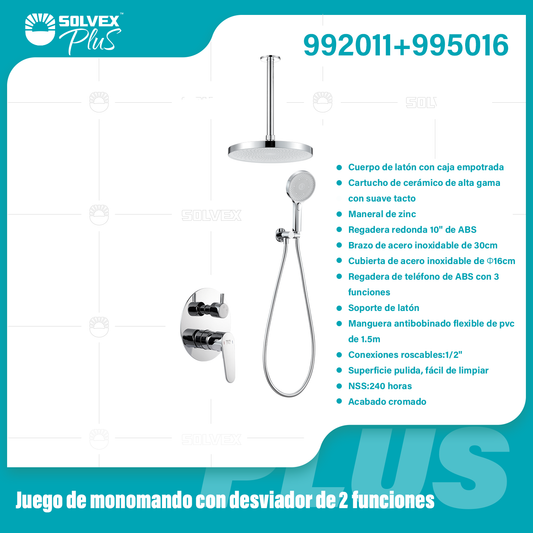 992011+995016-(Caja master 1 CTN=6 SKU)-(MOQ 1 SKU)-Juego de monomando con desviador de 2 funciones
Cuerpo de latón con caja empotrada