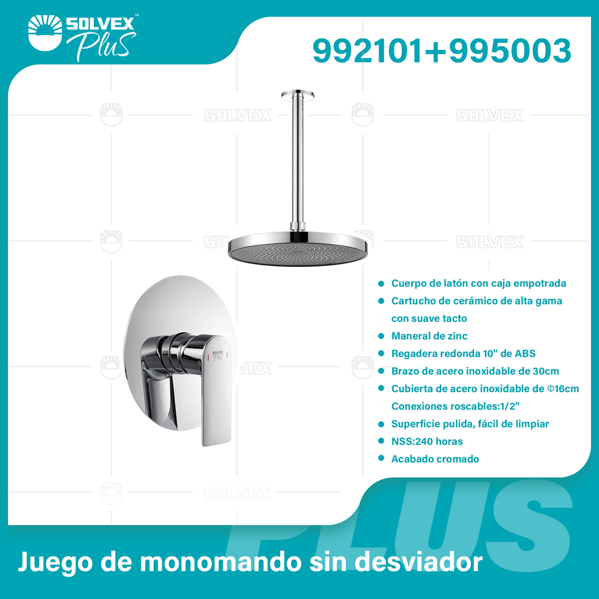 992101+995003-(Caja master 1 CTN=6 SKU)-(MOQ 1 SKU)-Juego de monomando sin desviador
Cuerpo de latón con caja empotrada