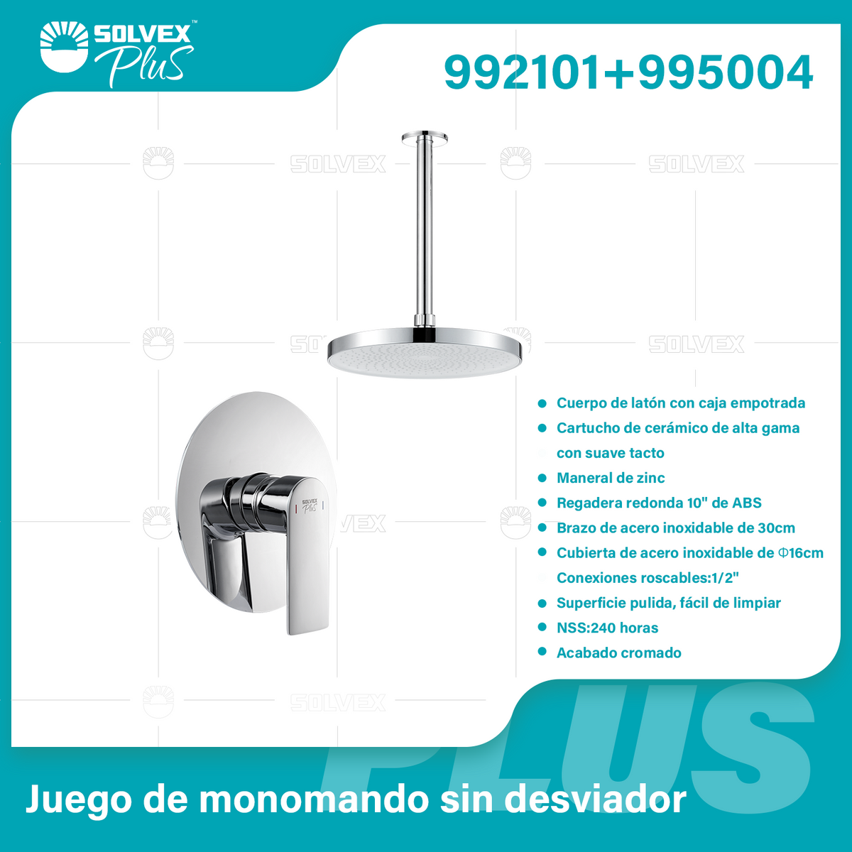 992101+995004-(Caja master 1 CTN=6 SKU)-(MOQ 1 SKU)-Juego de monomando sin desviador
Cuerpo de latón con caja empotrada