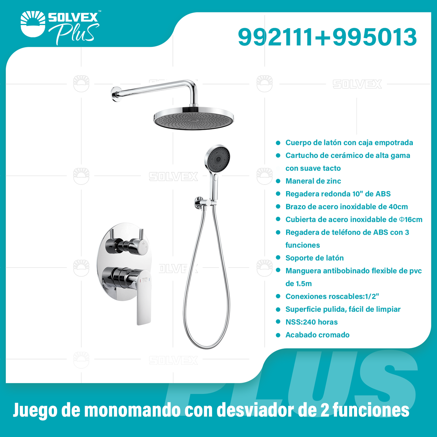 992111+995013-(Caja master 1 CTN=6 SKU)-(MOQ 1 SKU)-Juego de monomando con desviador de 2 funciones
Cuerpo de latón con caja empotrada