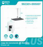 992301+995007 (Caja master 6+6)(MOQ 1 pz/ caja+1 juego/ caja=1 juego) Juego de monomando sin desviador Shower set