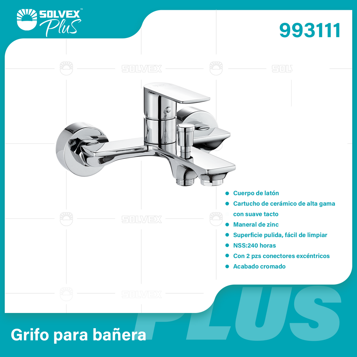 993111-(Caja master 1 CTN=6 SKU)-(MOQ 1 SKU)-Grifo para bañera
Cuerpo de latón