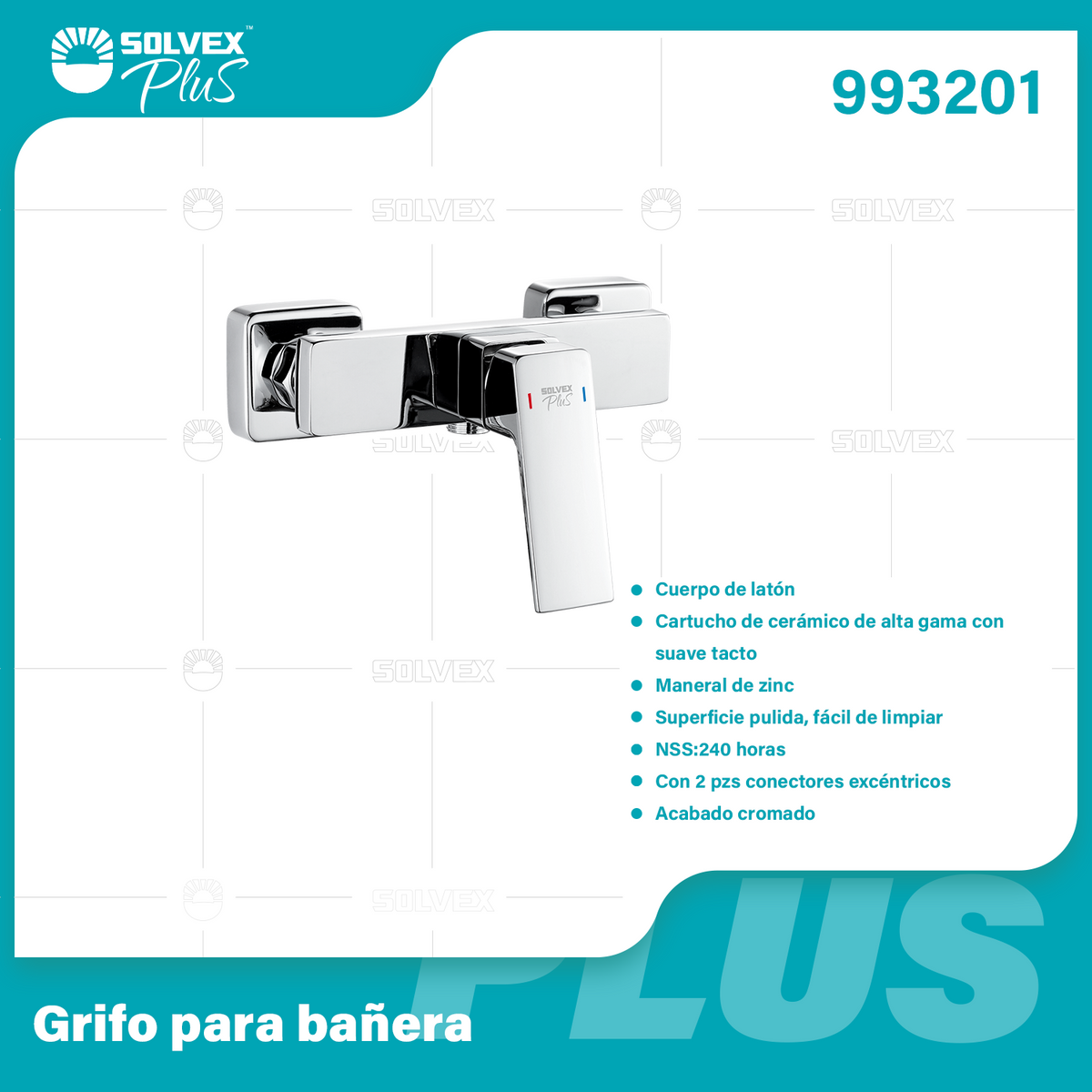 993201-(Caja master 1 CTN=6 SKU)-(MOQ 1 SKU)-Grifo para bañera
Cuerpo de latón