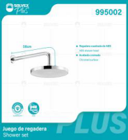 995002 (Caja master 6)(MOQ 1 juego=1 caja) Juego de regadera Shower set