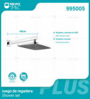 995005 (Caja master 6)(MOQ 1 juego=1 caja) Juego de regadera Shower set