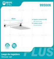 995006 (Caja master 6)(MOQ 1 juego=1 caja) Juego de regadera Shower set