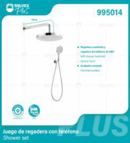 995014 (Caja master 6)(MOQ 1 juego=1 caja) Juego de regadera con telefono Shower set
