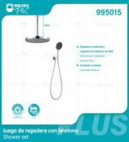 995015 (Caja master 6)(MOQ 1 juego=1 caja) Juego de regadera con telefono Shower set