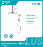 995016 (Caja master 6)(MOQ 1 juego=1 caja) Juego de regadera con telefono Shower set