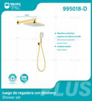 995018-D (Caja master 6)(MOQ 1 juego=1 caja) Juego de regadera con telefono Shower set