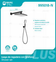 995018-N (Caja master 6)(MOQ 1 juego=1 caja) Juego de regadera con telefono Shower set