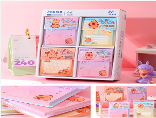 A10-5(Caja-576)NOTA DE POSTICK CON CAPYBARA  60 HOJAS