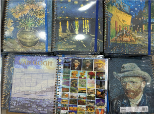 A1101-2(Caja-48)LIBRETA PROFESIONAL 100 HOJAS VAN GOGH C-7