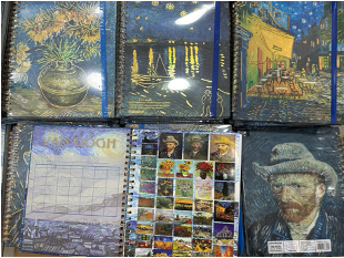 A1201-1(Caja-24)LIBRETA PROFESIONAL 200 HOJAS VAN GOGH C-5