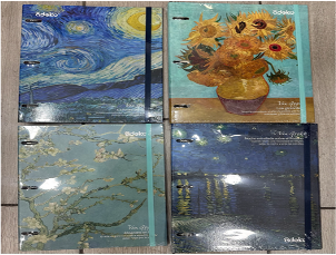 A2001-1(Caja-50)CARPETA CON ARGOLLA TIPO O DE 3 HOYOS VAN GOGH