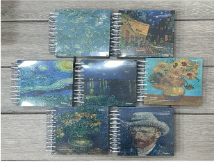 A2201-2(Caja-48)LIBRETA TAMAÑO FRANCÉS 200 HOJAS VAN GOGH C-7